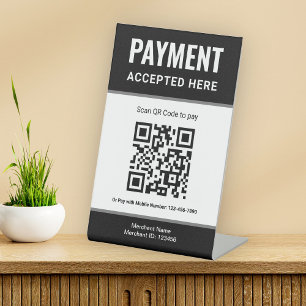 Panneau de paiement par code QR Scan to Pay du por