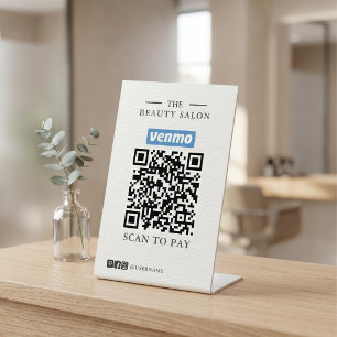 Panneau de paiement QR Code minimaliste pour Salon