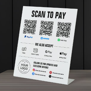 Panneau de paiement tout-en-un pour scanner et pay