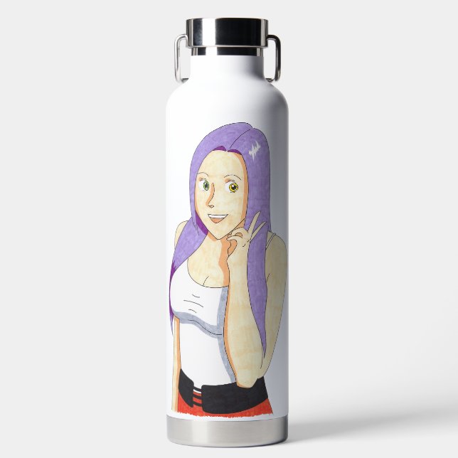 Panneau de paix Akiko Bouteille d'eau (Avant)