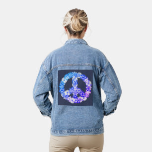 Panneau de paix bleu et violet