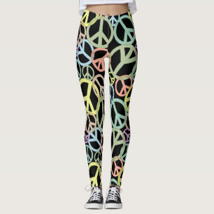 Panneau de Paix Rétro Leggings colorés