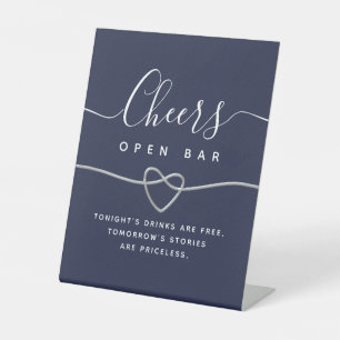 Panneau de pied de bar ouvert de mariage