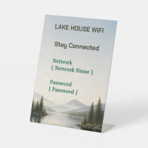 Panneau de pied de WiFi moderne rustique Lake Hous