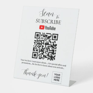 Panneau de piédestal d'abonnement à Youtube avec c