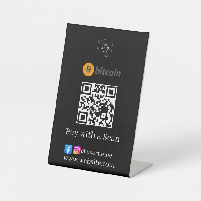 Panneau de piédestal de numérisation de code QR Bi (Recto)