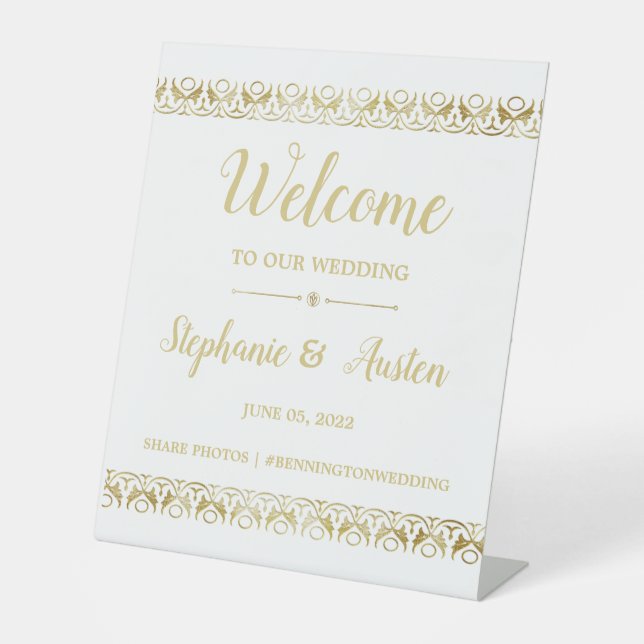 Panneau de piédestal en or de luxe (Recto)