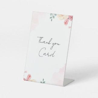 Panneau de piédestal floral aquarelle joyeux