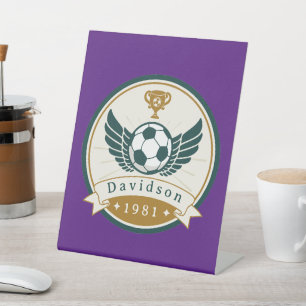 Panneau de piédestal - Football - Personnalisé - A