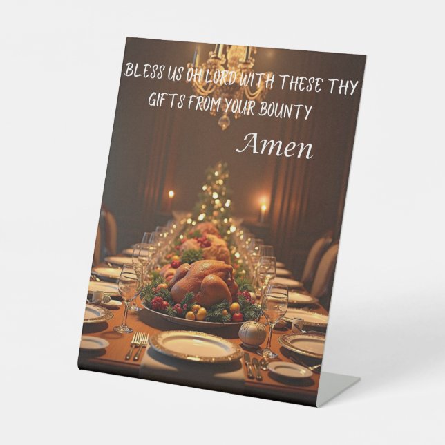 panneau de prière de Noël pour table (Recto)