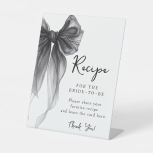 Panneau de recette de ruban noir pour la future ma