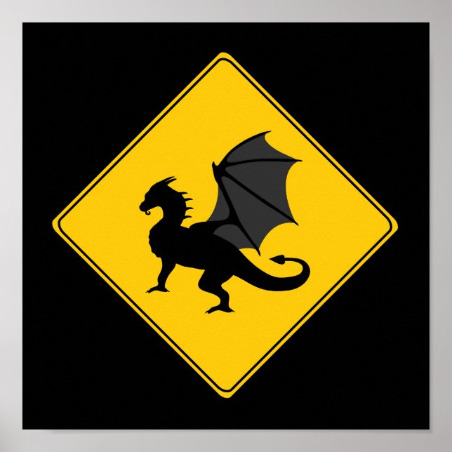 Panneau de route - Poster du dragon (Devant)