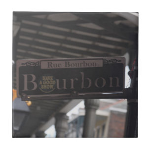 Panneau de rue Bourbon Carreaux de céramique