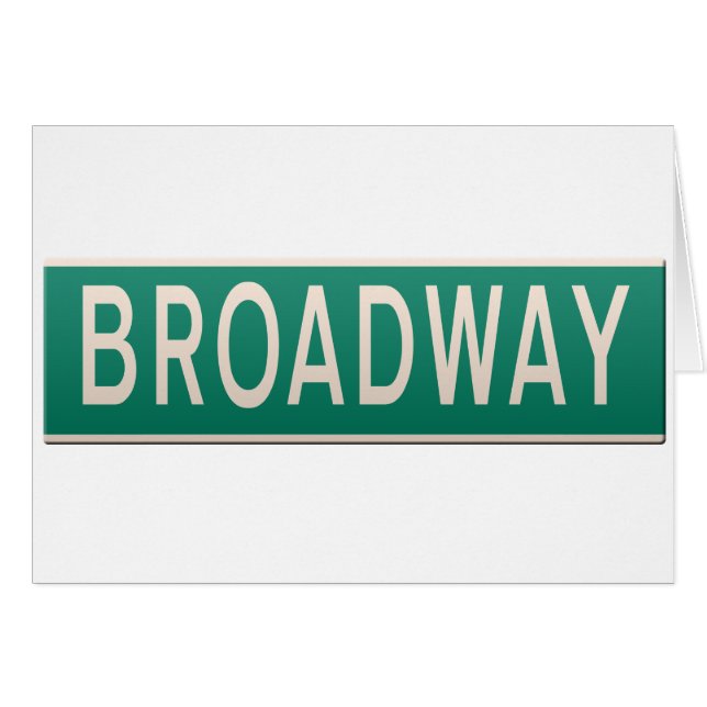 Panneau de rue New York - Broadway. (Devant horizontal)