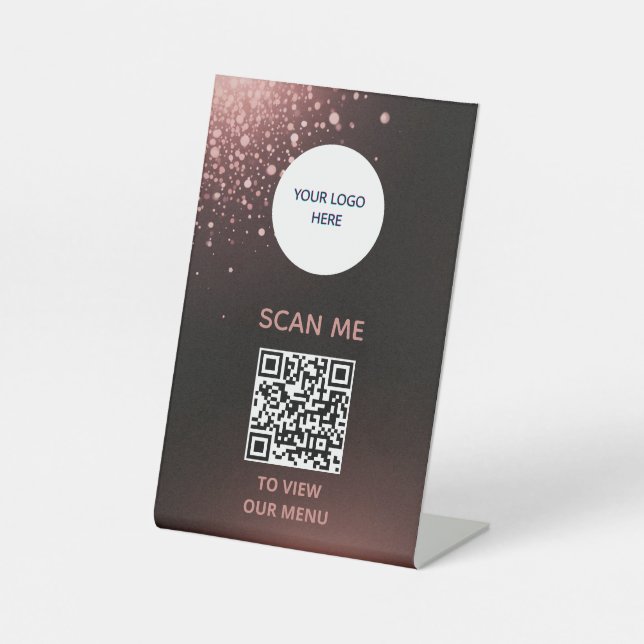 Panneau de signalisation - Affichage du menu QR (Recto)