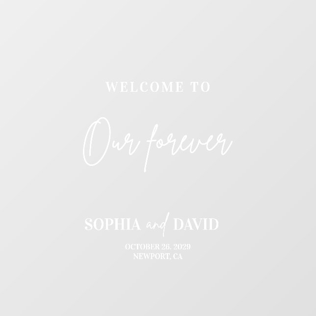 Panneau de signalisation moderne Mariage de bienve (Feuille)