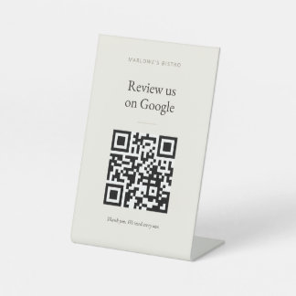 Panneau de socle de critique Google - Crème Classi