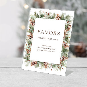 Panneau de socle de mariage favorisant l'hiver