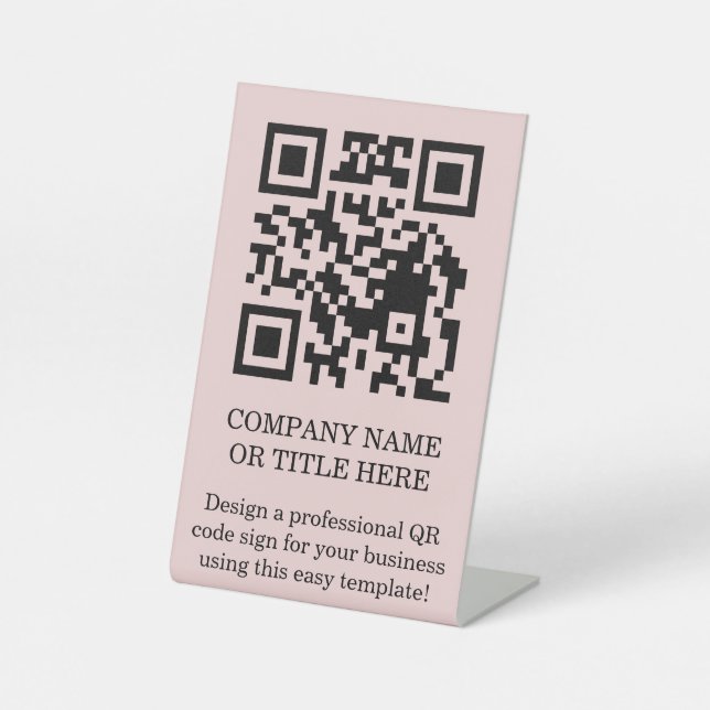 Panneau de socle de table DIY Code QR Entreprise (Recto)