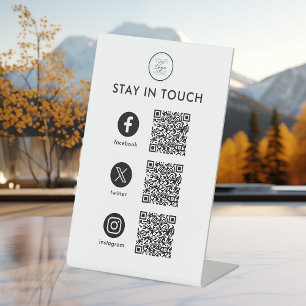Panneau de socle QR pour médias sociaux – Affichag