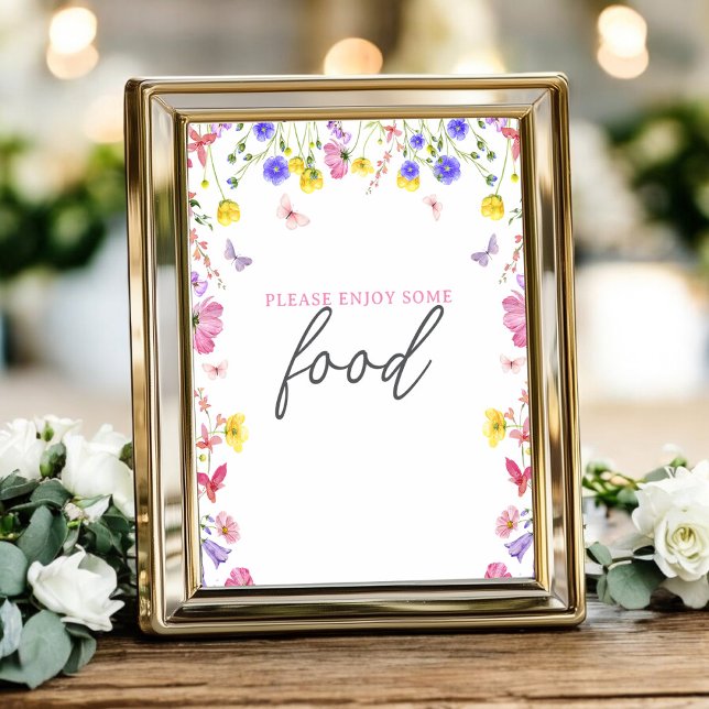 Panneau de table alimentaire - Baby shower Fleur s (Créateur téléchargé)