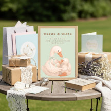 Panneau de table Cartes et Cadeaux Canard Fou Vert