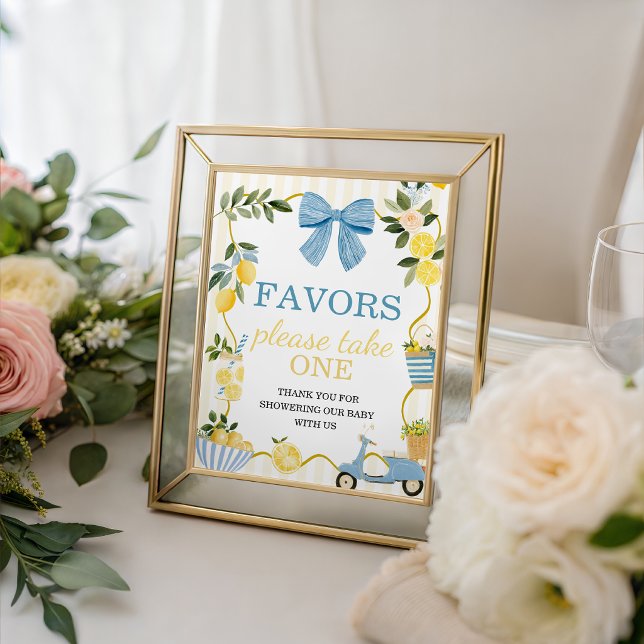 Panneau de table de Favors de citron méditerranéen (Créateur téléchargé)