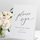 Panneau de table de livre d'or de mariage romantiq