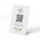 Panneau de table Google Reviews | Socle de code QR
