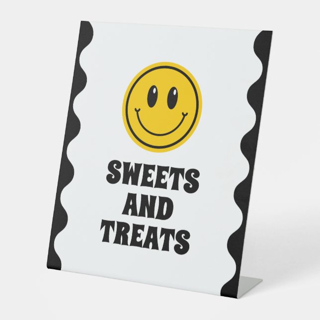 Panneau de table One Happy Dude Sweets and Traitem (Recto)