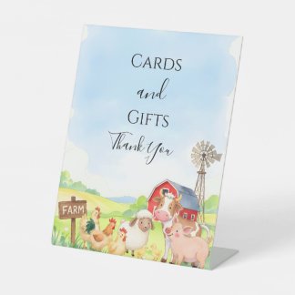 Panneau de table pour Baby Shower sur les animaux 