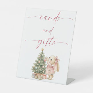 Panneau de table pour cartes et cadeaux de Noël de