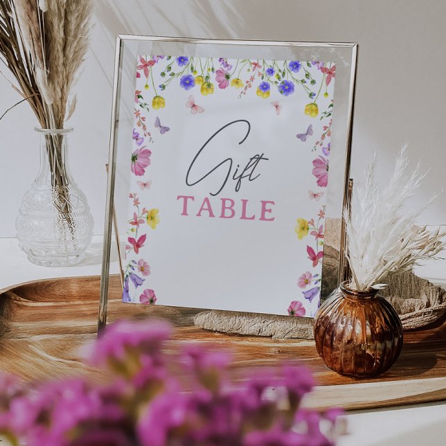 Panneau de tableau cadeau - Baby shower Fleur sauv (Créateur téléchargé)