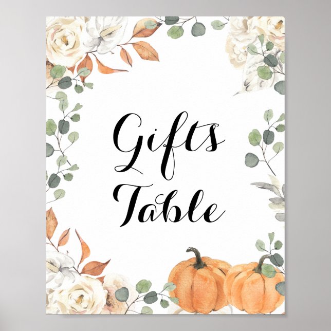 Panneau de tableau Cadeaux citrouilles rustiques (Devant)