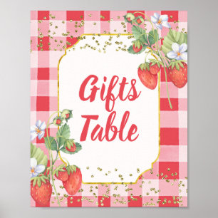 Panneau de tableau Cadeaux de fraises Berry Sweet