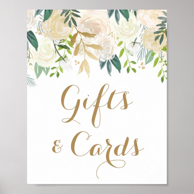 Panneau de tableau Cadeaux et cartes à fleurs en o (Devant)