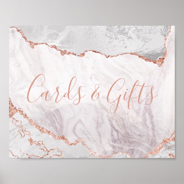 Panneau de tableau Cartes et cadeaux Gold Blanc et (Devant)