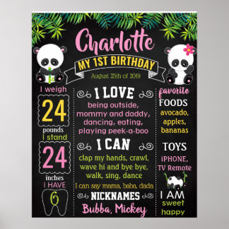 Panneau de tableau de bord du premier anniversaire