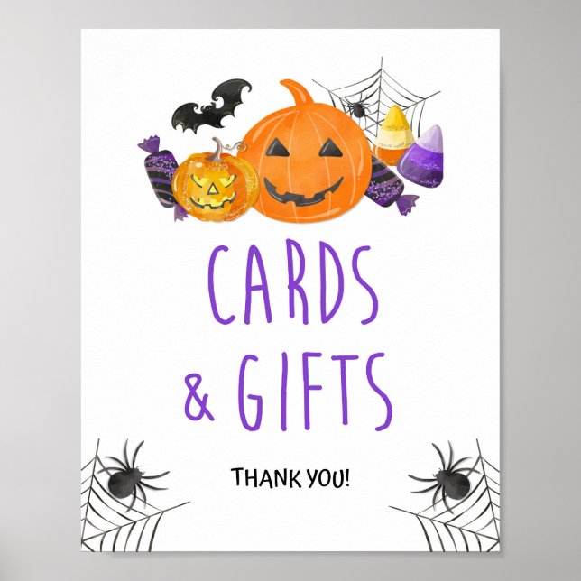 Panneau de tableau éffrayant Halloween Cards & Cad (Devant)