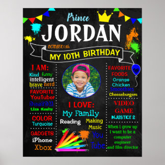 Panneau de tableau noir Art Paint Anniversaire