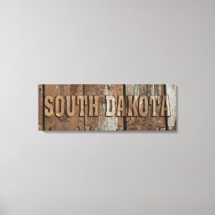 Panneau de toile en bois rustique du Dakota du Sud