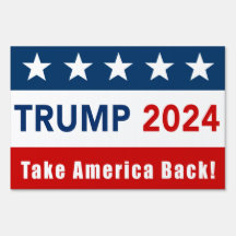 Panneau de triage Donald Trump 2024 - Rouge, Blanc