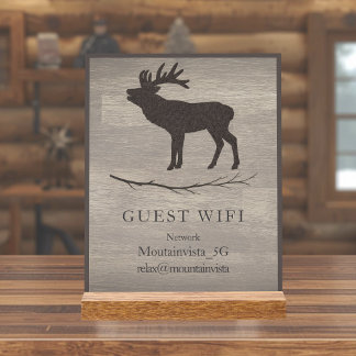 Panneau de WiFi personnalisé pour invités pour cha