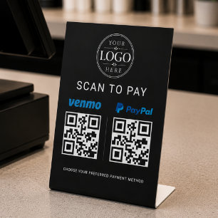 Panneau d'entreprise Code QR pour payer en scannan