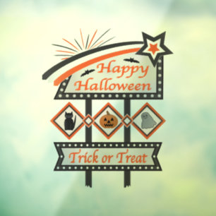 Panneau d'Halloween Vintage rétros - Tricoter ou t