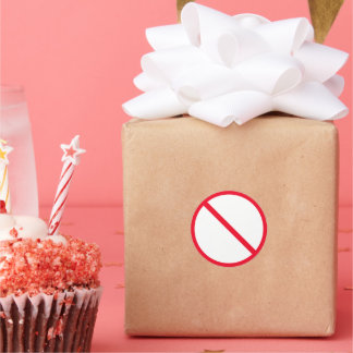 Panneau d'interdiction générale | Stickers ronds c