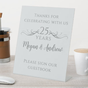 Panneau du 25e anniversaire du Mariage personnalis