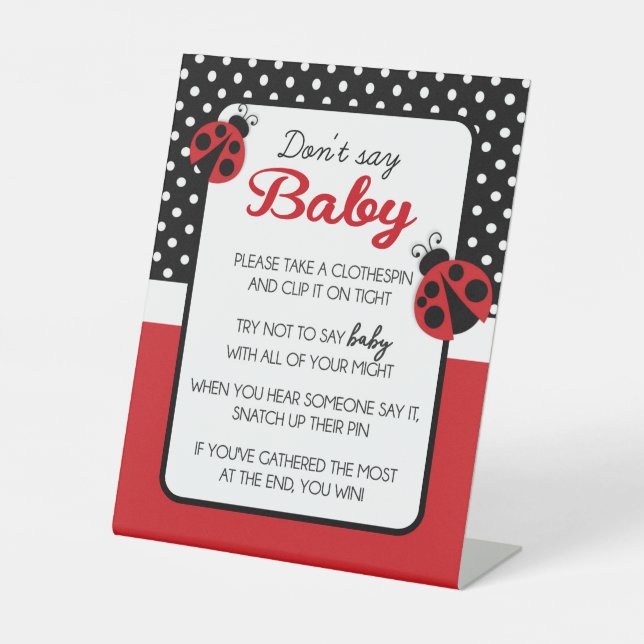 Panneau du Baby shower de jeu Piédestal (Recto)