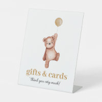 Panneau du Baby shower de l'ours en peluche Cartes