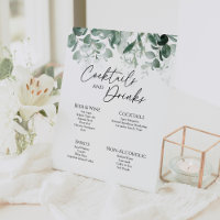 Panneau du bar-Mariage blanc verdoyant moderne